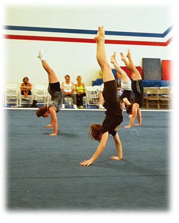 Handstand Race from the 2001 Gym Masters Classic